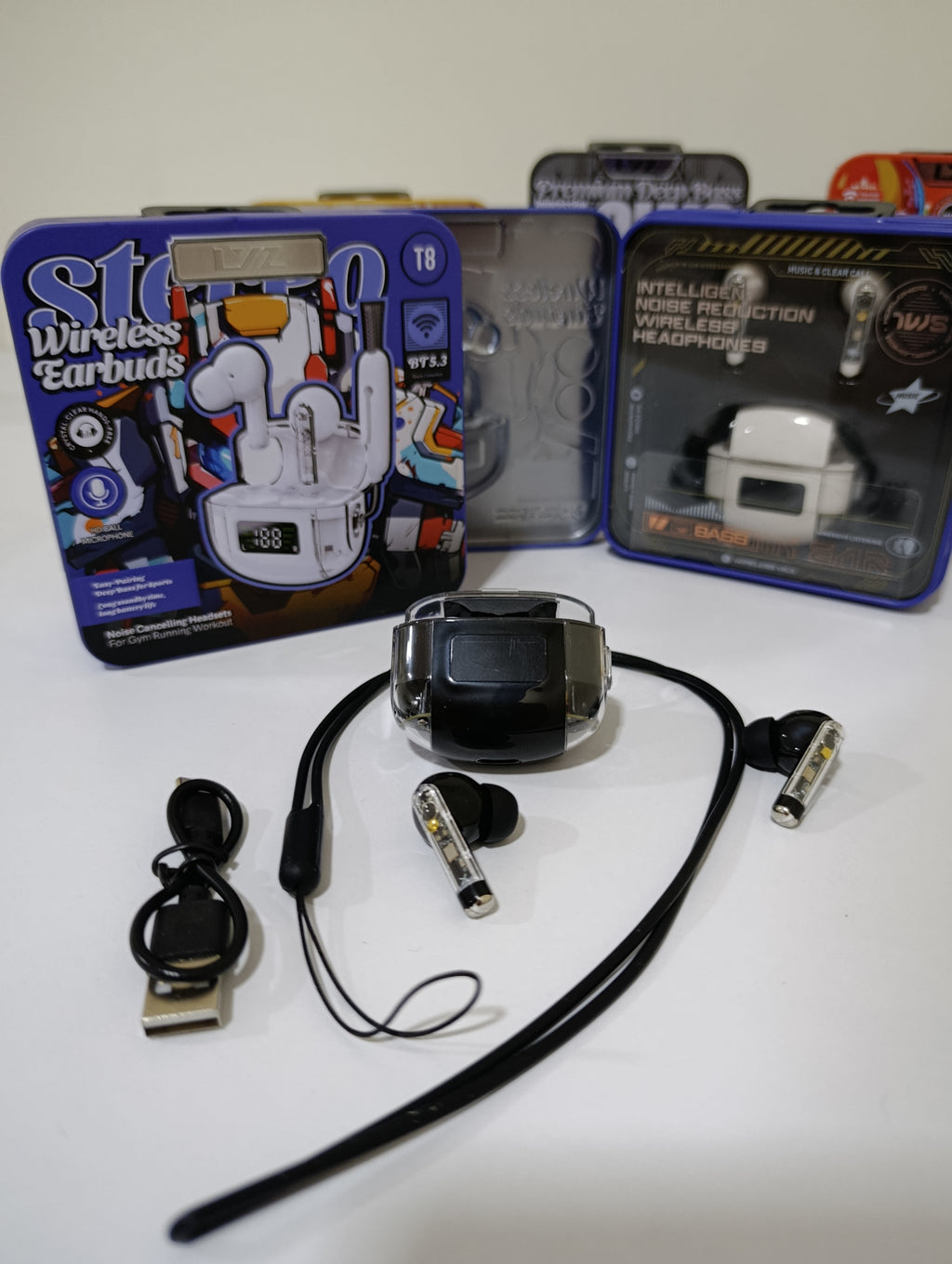 Audífonos Inalámbricos Bluetooth TWS BT-08 Transparente