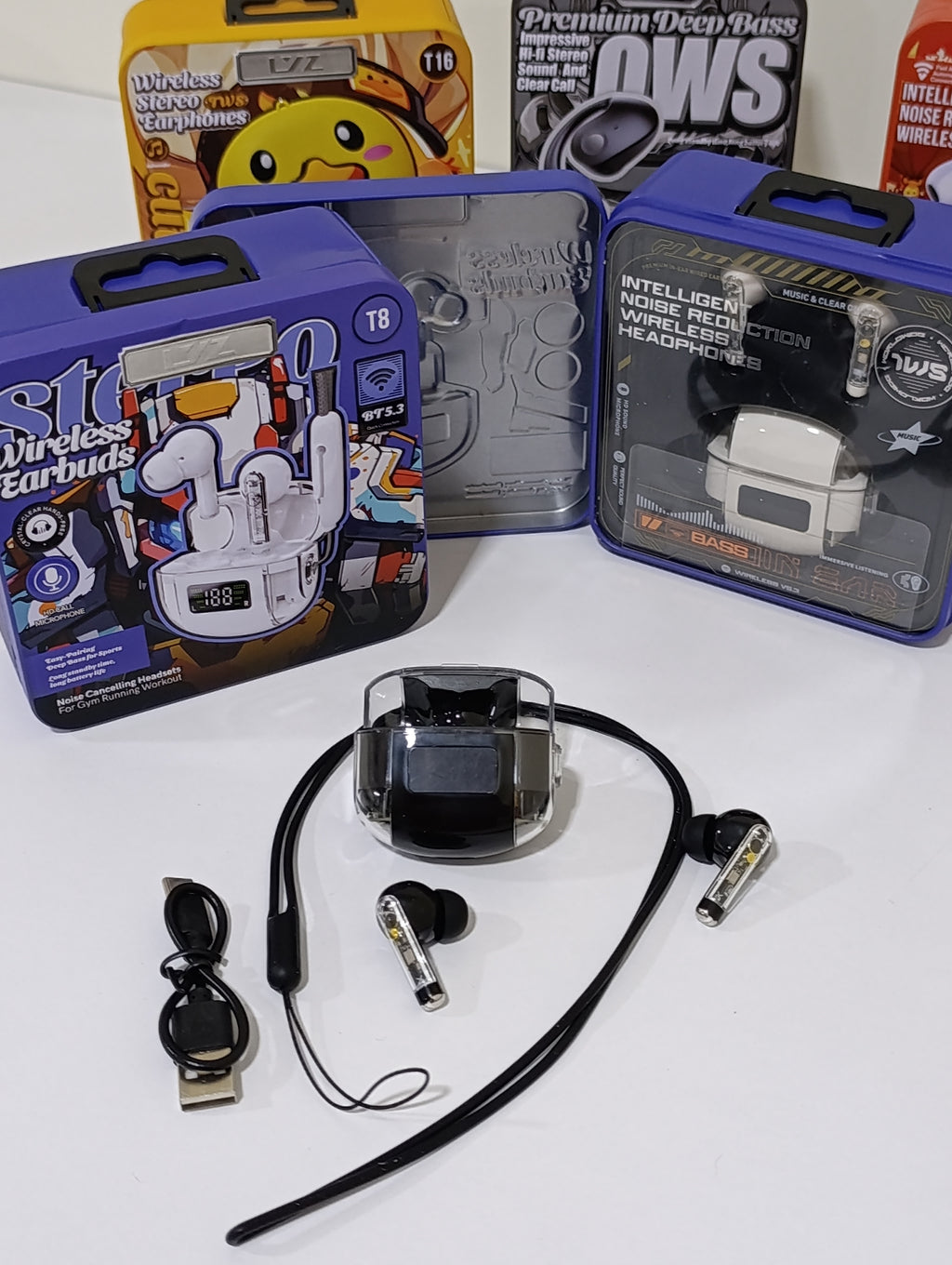 Audífonos Inalámbricos Bluetooth TWS BT-08 Transparente