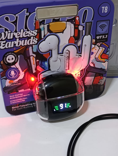 Audífonos Inalámbricos Bluetooth TWS BT-08 Transparente